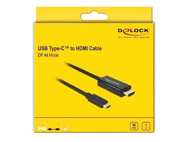 כבל תצוגה USB-C לחיבור מסך HDMI ז/ז תומך 60 הרץ ז/ז DELOCK | 85290 | 4K