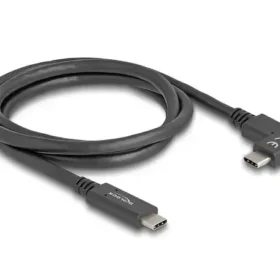 כבל תצוגה ונתונים USB-C 10Gbps HDR צד אחד בזווית 90° תומך ז/ז DELOCK | 80037 | 4K