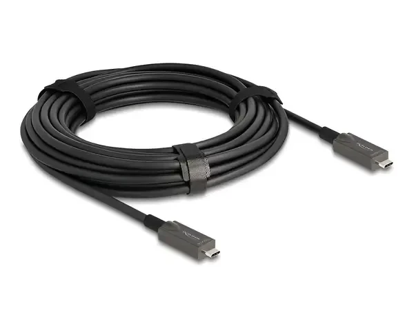 כבל תצוגה ונתונים USB-C 4K HDR אקטיבי על סיב אופטי תומך PD 3A ז/ז DELOCK | 84146 | 40K