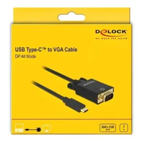 כבל תצוגה תקע USB-C לתקע VGA ז/ז DELOCK | 85261