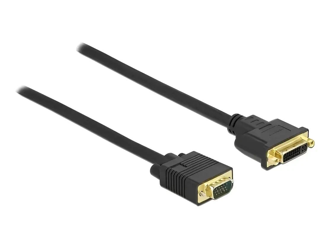 כבל תצוגה תקע VGA לשקע DVI 24+5 ז/נ DELOCK | 86757 | 4K | 60hertz