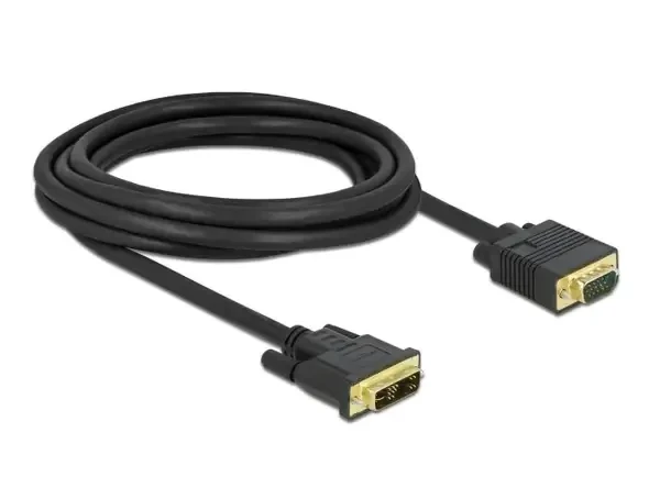 כבל תצוגה תקע VGA לתקע DVI 12+5 ז/נ DELOCK | 86750 | 4K | 60hertz