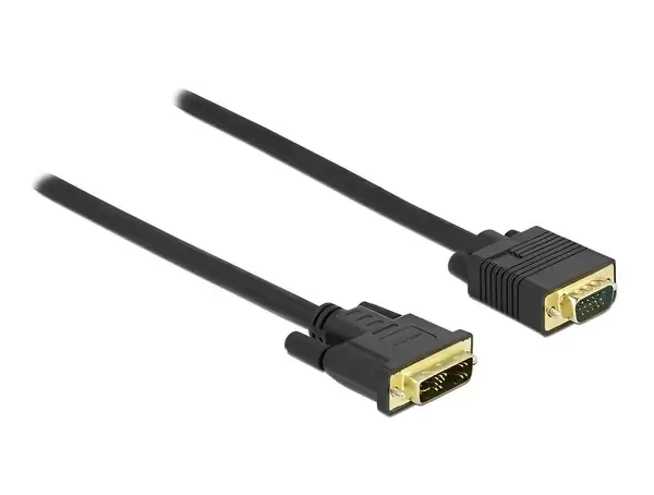 כבל תצוגה תקע VGA לתקע DVI 12+5 ז/נ DELOCK | 86750 | 4K | 60hertz