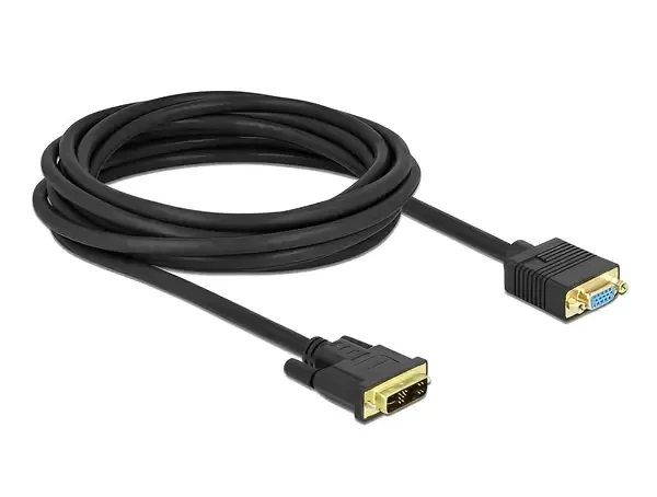 כבל תצוגה תקע VGA לתקע DVI 12+5 ז/נ DELOCK | 86755 | 4K | 60hertz