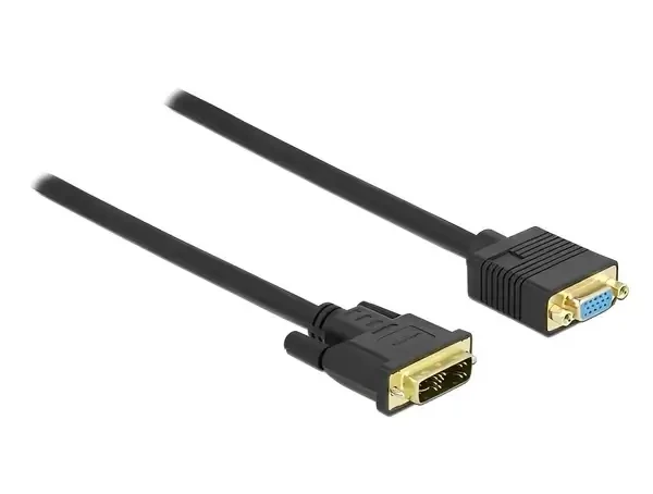 כבל תצוגה תקע VGA לתקע DVI 12+5 ז/נ DELOCK | 86755 | 4K | 60hertz