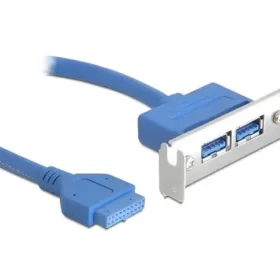 לוחית קצה USB-A 3.0 low profile נ/נ DELOCK | 82976 | 4K