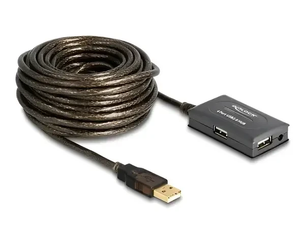מפצל USB 2.0 אקטיבי עם 4 יציאות ז/נ DELOCK | 82748 | 4K