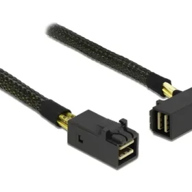 כבל Mini SAS HD SFF-8643 צד אחד בזווית 90° ז/ז DELOCK | 83643 | 4K