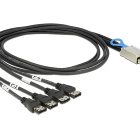כבל Mini SAS SFF-8088 ל- 4 eSATA x ז/ז DELOCK | 83064 | 4K