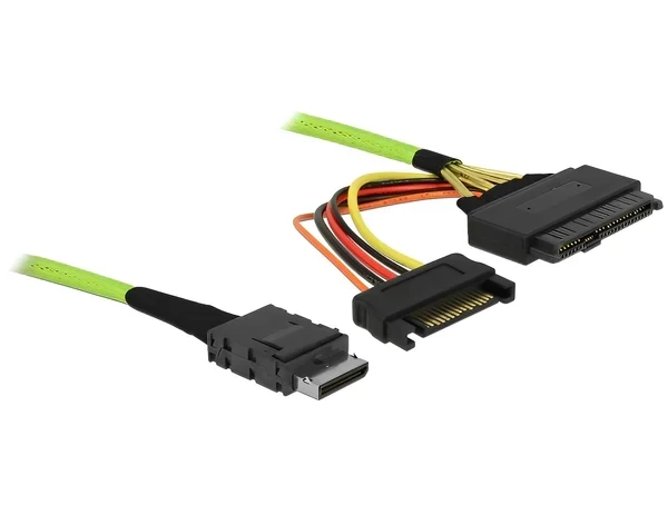 כבל OCuLink PCIe SFF-8611 זכר ל- U.2 SFF-8639 נקבה DELOCK | 85802 | 4K