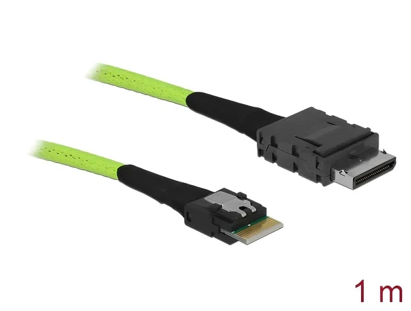 כבל OCuLink PCIe SFF-8611 ל- Slim SAS SFF-8654 4i ז/ז DELOCK | 85755 | 4K