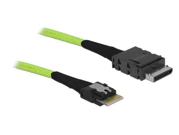 כבל OCuLink PCIe SFF-8611 ל- Slim SAS SFF-8654 4i ז/ז DELOCK | 85801 | 4K