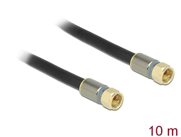 כבל אנטנה F Plug RG-6/U Quad Shield Premium ז/ז DELOCK | 88950 | 4K