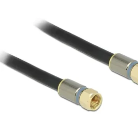 כבל אנטנה F Plug RG-6/U Quad Shield Premium ז/ז DELOCK | 88950 | 4K