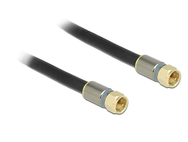 כבל אנטנה F Plug RG-6/U Quad Shield Premium ז/ז DELOCK | 88950 | 4K