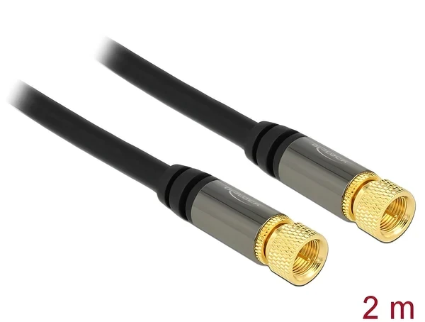 כבל אנטנה F Plug RG-6U זז DELOCK 88919 4K
