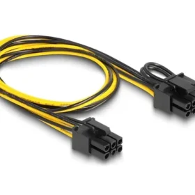 כבל חשמל PCI Express תקע 6 פינים לתקע 8 (6+2) פינים ז/נ DELOCK | 83004 | 4K