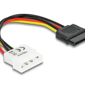 כבל חשמל שקע SATA 15 pin לתקע מולקס 4 פין ז/נ DELOCK | 60100 | 4K