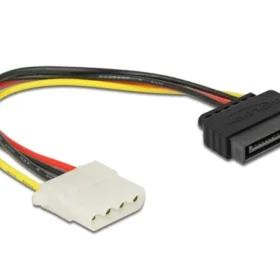 כבל חשמל תקע SATA 15 pin לשקע מולקס 4 פין ז/נ DELOCK | 60136 | 4K