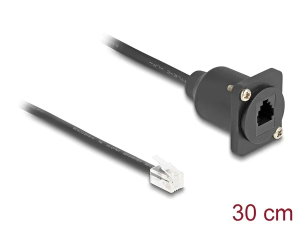 כבל טלפון RJ10 להתקנה בפאנל מסדרה D ז/נ DELOCK | 87965