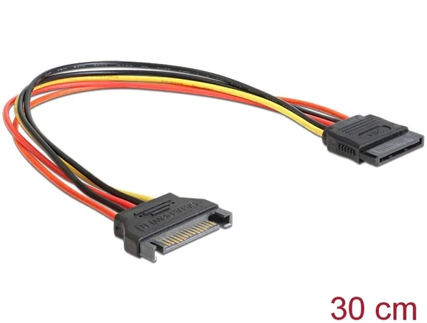 כבל מאריך חשמל SATA 15 pin ז/נ DELOCK | 60131 | 4K