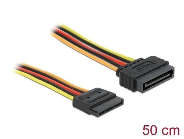 כבל מאריך חשמל SATA 15 pin ז/נ DELOCK | 60132 | 4K