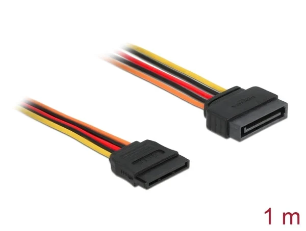 כבל מאריך חשמל SATA 15 pin ז/נ DELOCK | 60133 | 4K