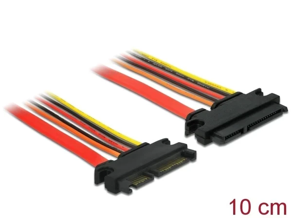 כבל מאריך חשמל ונתונים SATA 6 Gb/s 22 pin ז/נ DELOCK | 84917 | 4K