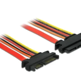 כבל מאריך חשמל ונתונים SATA 6 Gb/s 22 pin ז/נ DELOCK | 84920 | 4K