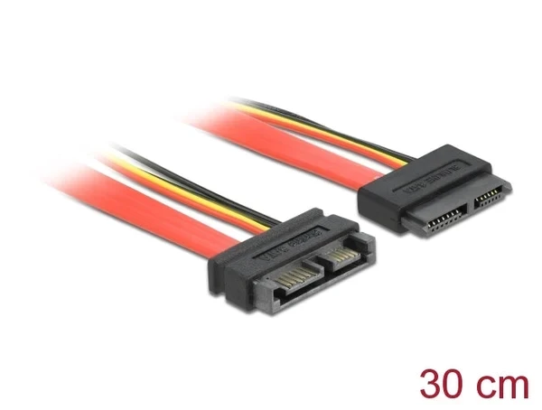 כבל מאריך חשמל ונתונים Slim SATA 6 Gb/s 13 pin ז/נ DELOCK | 84374 | 4K