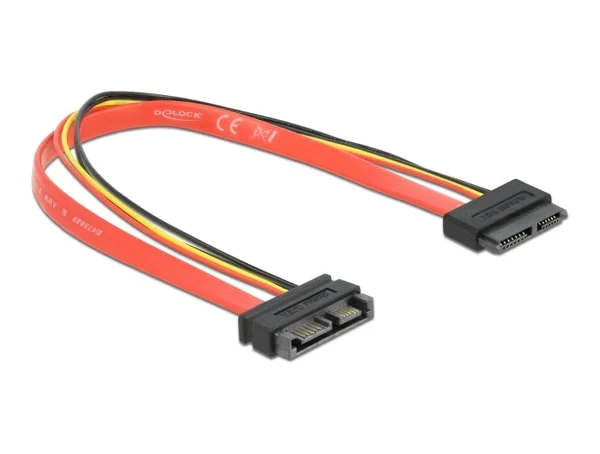 כבל מאריך חשמל ונתונים Slim SATA 6 Gb/s 13 pin ז/נ DELOCK | 84374 | 4K