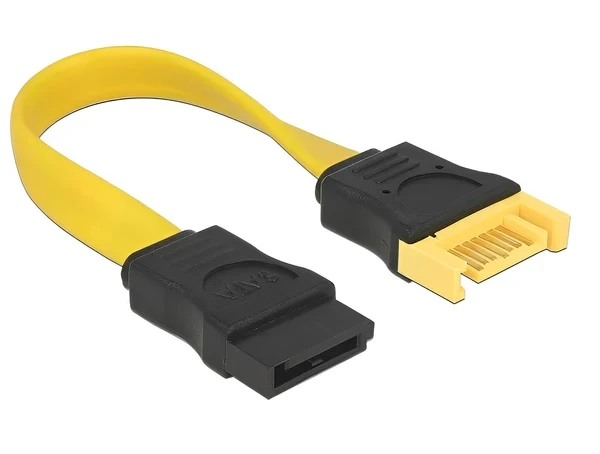 כבל מאריך נתונים SATA 6 Gb/s 7 pin ז/נ צבע צהוב ז/נ DELOCK | 83949 | 4K