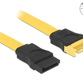 כבל מאריך נתונים SATA 6 Gb/s 7 pin צבע צהוב ז/נ DELOCK | 82856 | 4K