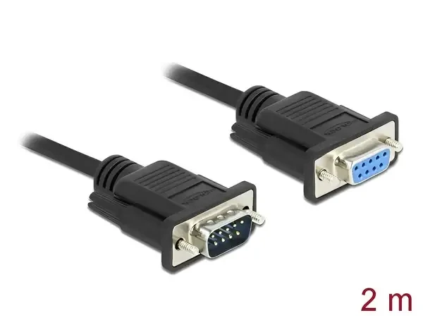 כבל מאריך סריאלי Serial D-Sub 9 עם מחברים קומפקטיים ז/נ DELOCK | 86579 | 4K