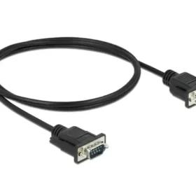 כבל מאריך סריאלי מוצלב Serial D-Sub RS-232 Null modem עם מחברים קומפקטיים ז/נ DELOCK | 86615 | 4K
