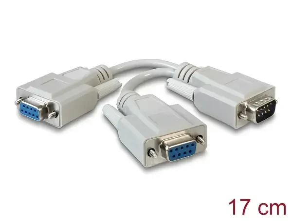כבל מפצל תקע Serial D-Sub 9 ל- 2 שקעים D-Sub 9 ז/נ DELOCK | 65403 | 4K