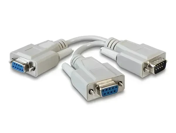 כבל מפצל תקע Serial D-Sub 9 ל- 2 שקעים D-Sub 9 ז/נ DELOCK | 65403 | 4K