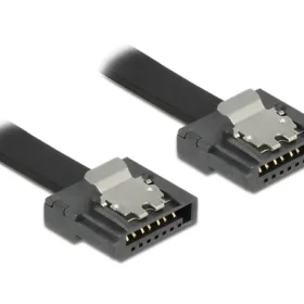 כבל נתונים SATA 6 Gb/s 7 pin FLEXI צבע שחור נ/נ DELOCK | 83841 | 4K