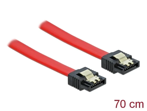 כבל נתונים SATA 6 Gb/s 7 pin צבע אדום נ/נ DELOCK | 82678 | 4K