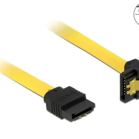 כבל נתונים SATA 6 Gb/s 7 pin צד אחד בזווית 90° למטה צבע צהוב נ/נ DELOCK | 82811 | 4K