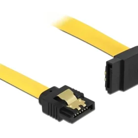 כבל נתונים SATA 6 Gb/s 7 pin צד אחד בזווית 90° למעלה צבע צהוב נ/נ DELOCK | 82810 | 4K