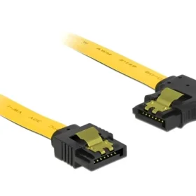 כבל נתונים SATA 6 Gb/s 7 pin צד אחד בזווית 90° שמאלה צבע צהוב נ/נ DELOCK | 83958 | 4K