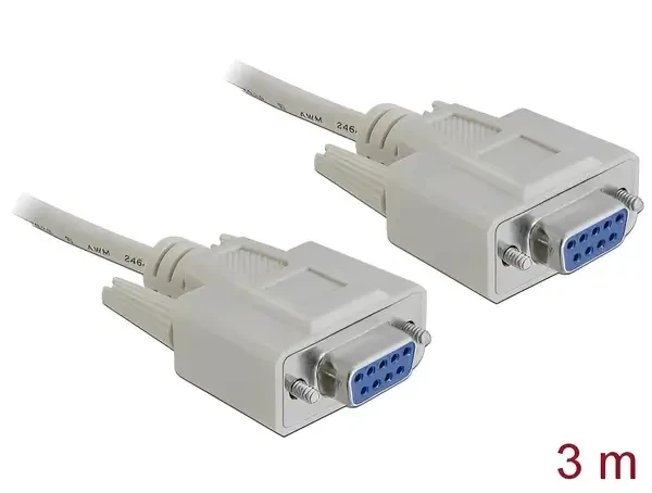 כבל סריאלי מוצלב Serial D-Sub 9 RS-232 Null modem נ/נ DELOCK | 84077 | 4K