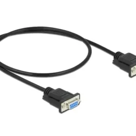 כבל סריאלי מוצלב Serial D-Sub 9 RS-232 Null modem עם מחברים קומפקטיים נ/נ DELOCK | 87525 | 4K