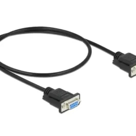 כבל סריאלי מוצלב Serial D-Sub RS-232 Null modem עם מחברים קומפקטיים נ/נ DELOCK | 86608 | 4K