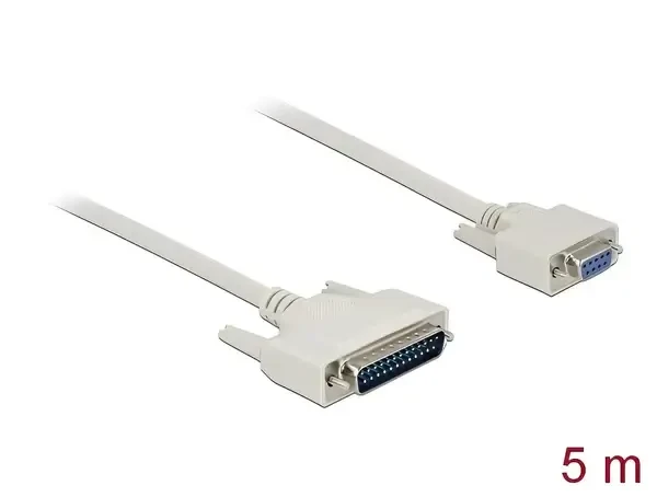 כבל סריאלי תקע Serial D-Sub 25 לשקע D-Sub 9 ז/ז DELOCK | 86876 | 4K