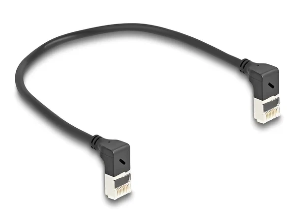 כבל רשת Cat 6A Slim זווית DAWN בשני הצדדים ז/ז DELOCK | 80280