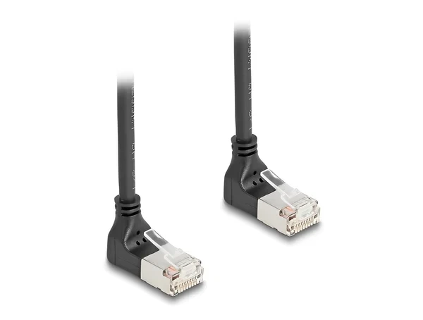 כבל רשת Cat 6A Slim זווית DAWN בשני הצדדים ז/ז DELOCK | 80280