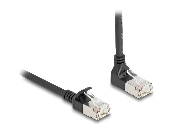 כבל רשת Cat 6A Slim זווית DAWN בשני הצדדים ז/ז DELOCK | 80285