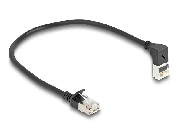 כבל רשת Cat 6A Slim זווית DAWN בשני הצדדים ז/ז DELOCK | 80285